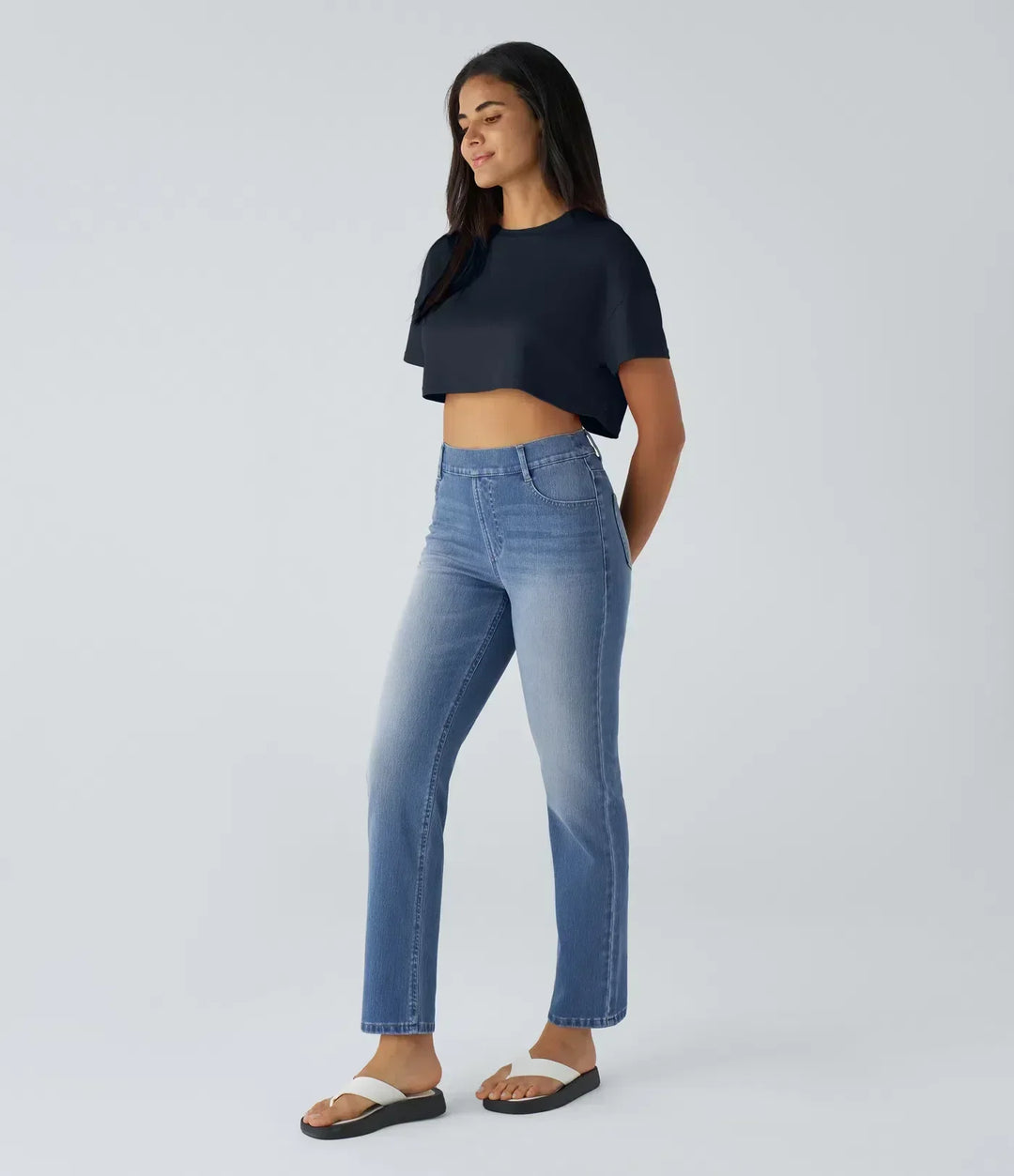 ComfortFit - Elastic and comfortable pants with high waist