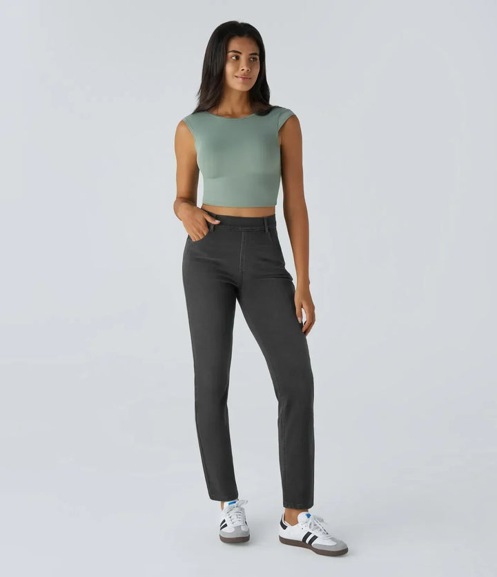 ComfortFit - Elastic and comfortable pants with high waist