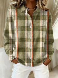 Noor – Checked Hoodie Blouse
