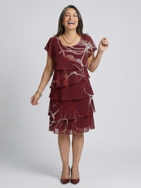 Ella | Composed Abstract Knee Length Dress