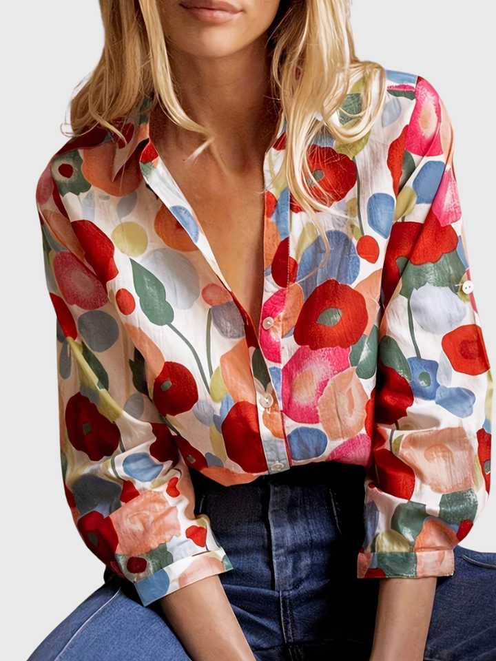 Mylene | Colourful Floral Blouse