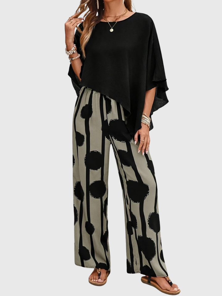 Kalliope -  Comfortable Elastic Waist Two-Piece Set