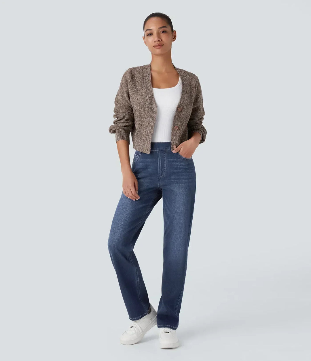ComfortFit - Elastic and comfortable pants with high waist