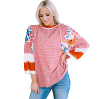 BAILEY – Lightweight Patchwork Batwing Top