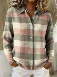 Noor – Checkered Hoodie Blouse