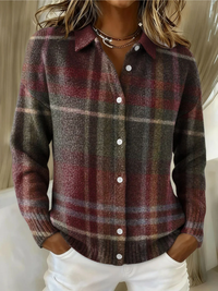Emily – Checked Hoodie Blouse